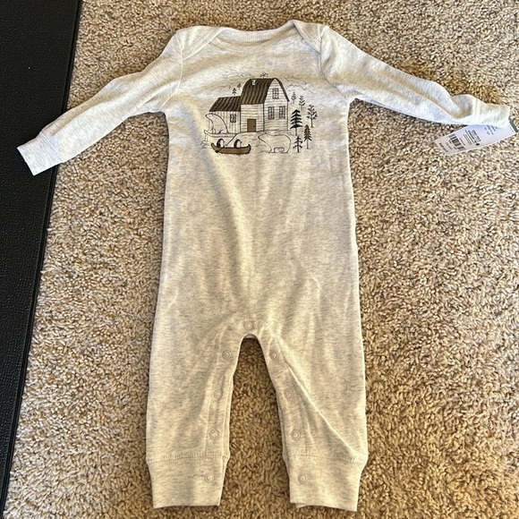 NWT Carters Long Sleeve Pants Onesie 9 months - Picture 2 of 4